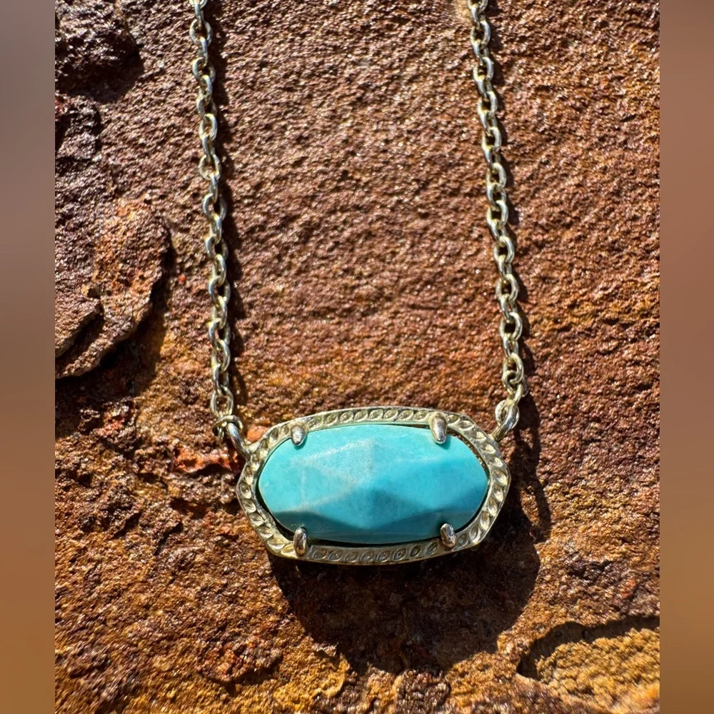 Kendra Scott Gold & Turquoise Elisa Necklace_5